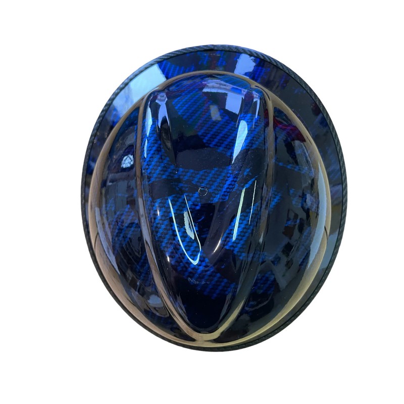 MSA Custom Hard Hat Blue Kandy CarbonFiberFla