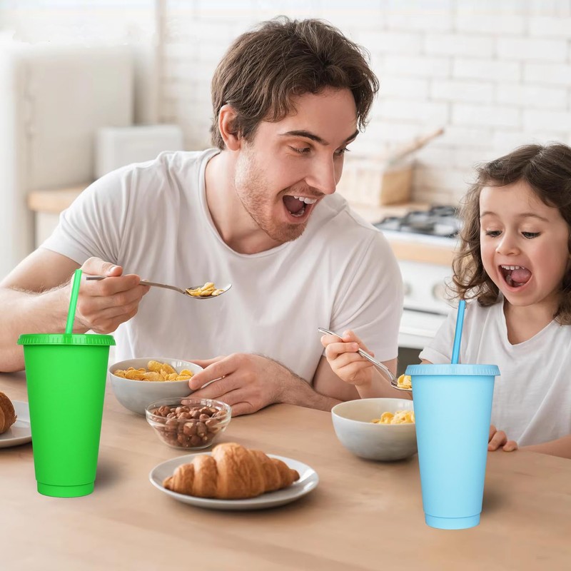 Reusable 24 Oz,Plastic Cups, (10, Farbe)