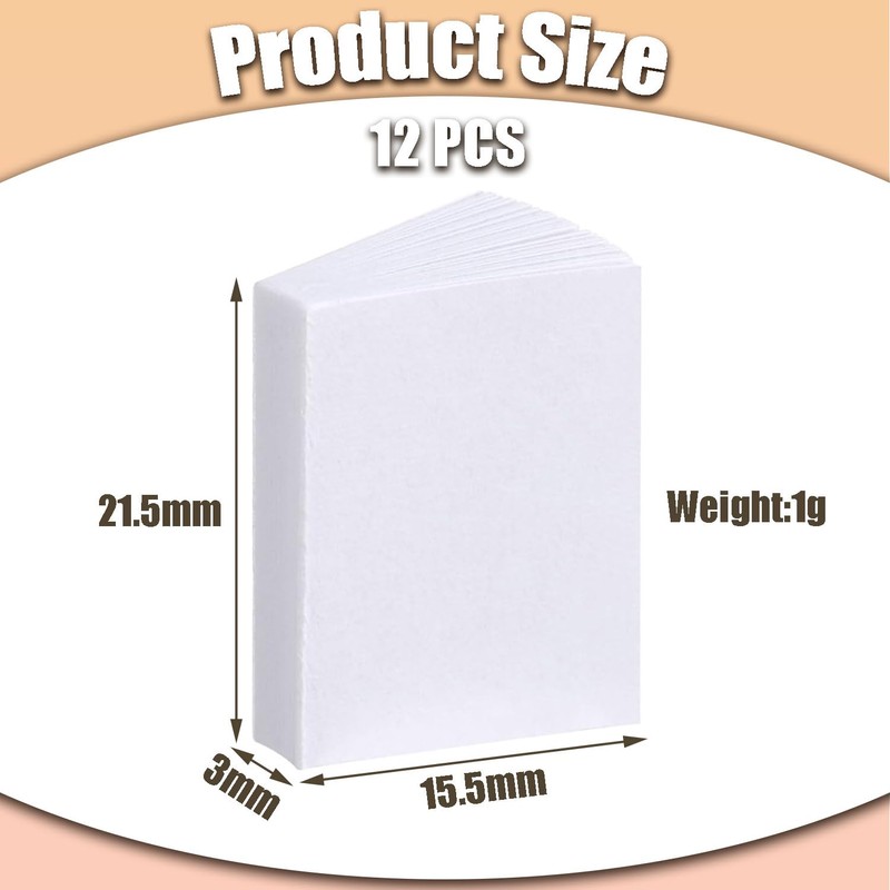 LvYiLinggg 12pcs Miniature Blank Book 1:12 Miniature Blank Book 15.5*21.5*3mm
