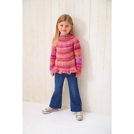 King Cole Chunky Knitting Pattern Girls Knit in The Round Sweaters (6244)