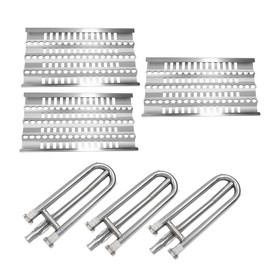 Kalomo Grill Burners Radiant Tray Ceramic Rods for DCS Grill 27DBQR, DCS 36 BGB36-BQARL, DCS 48 BGB48-BQARL, DCS 30 BGB30-BQR-L, 18" Stainless Steel Heat Plates Shield Cook Grill Replacement Parts