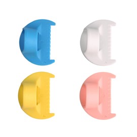 EBQOSK Edge Stitch Lock and Sewing Gauge, 4Pcs 4mm Edge Sewing Tools and Gadgets - Finger-Fit Sewing Gadgets for Quilting, Hemming, Needle Gauge, Seam Guide Ruler