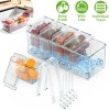 NewHome Ice Chilled Condiment Server Clear Food Containers Removable Trays