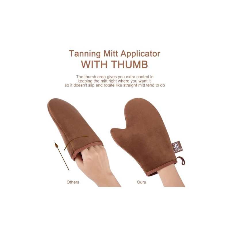 GAIYAH Self Tanning Mitt Applicator - Sunless Tanning Mitt Self