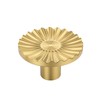 Haliwu 2 Pack Gold Half Moon Cabinet Knobs, Circular Kitchen