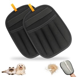 KLEANMAX 2025 Newly Upgraded Pet Hair Removal Gloves for Cats & Dogs, Electrostatic Grooming Gloves for Pet Hair, Five-Finger Reusable Pet Hair Remover Tool for Clothes, Bed, Couch, Carpet, 2 Pcs