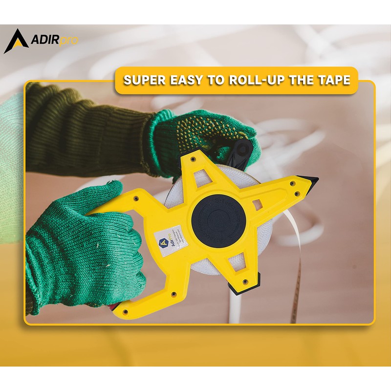 AdirPro 100 ft Fiberglass Measuring Tape | Appraiser's Tape Rule