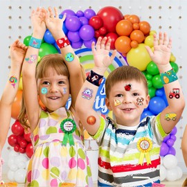 144PCS Party Favor Classroom Prizes For Kids - 72 Temporary Pre-Cut Tattoos & 72 Slap Bracelets – Fun Party Favors for Boys & Girls, Birthday Goodie Bag Fillers, Baby Shower Gifts, Classroom Rewards