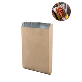 100 Pcs Aluminum Foil Hamburger Sleeves Small,Aluminum Foil Hot Dog Bags,Grease Resistant Serving Snack Bags For hot dogs, hamburgers, sandwiches, bagels (Brown)