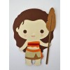 Moana Inspired Princess Paper Doll Die Cut Paper Piecing Scrapbook Embellishment