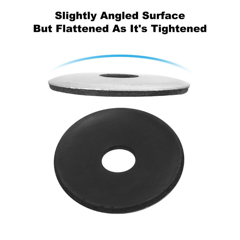 PATIKIL 3/8"x1 1/2" EPDM Bonded Sealing Washers, 50 Pieces Galvanized