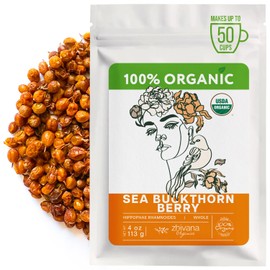Organic Sea Buckthorn Berry (4oz.) – Superfood Berries for Immunity, Heart, Digestion, Liver, Skin - Sea Buckthorn Tea, Dried Seaberry, Seabuckthorn – Espino Amarillo