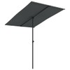 vidaXL Rectangular Outdoor Parasol with Aluminum Pole - Anthracite Fabric
