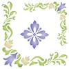 Accent Corners Stencil, 6.5 x 6.5 inch - Classic Flower