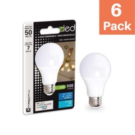 Xtricity LED A15 Refrigerator Light Bulb Replacement, 7W (50W Equivalent) 500 Lumens, 5000K Daylight, E26 Medium Base Freezer Light, 120V, UL Listed, (6 Pack)