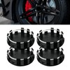 4 Pcs Black Wheel Center Hub Caps Cover, Snap-in Car