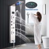 FUZ Shower Panel Tower System Stainless Steel Massage Faucet LED