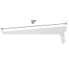 Fiero SOMO-12MS White flat bracket for single zipper, 30cm