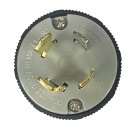 Webber Electronics Twist-Lock NEMA L14-30P Replacement Plug - Easy Assembly, Durable Nylon & Brass Construction, UL-C-UL Approved, Black