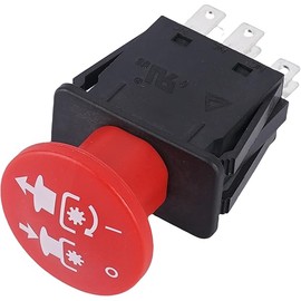 8 Terminals 10 AMP Clutch PTO Switch 4174684 500016 430-528 for Dixie Chopper Delta Hustler Lawn Mowers Compatible for Classic RZT Pro Series SZT Pro Series Zee 2 RZT Mower Delta Series 6204 Red