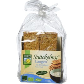 Bohlsener Mühle Pretzel Salt & Alkali Snack Bread, Pack of 4 (4 x 200 g) - Organic