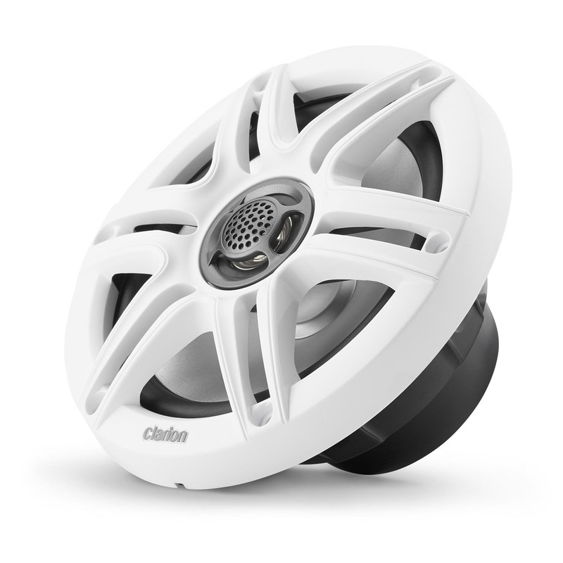 Clarion CMS-651-SWB 6.5-inch Coaxial Marine Speakers 30W RMS Power handling