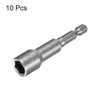 sourcing map 10pcs Hex Nut Driver Drill Bit 3/8" 6-Point