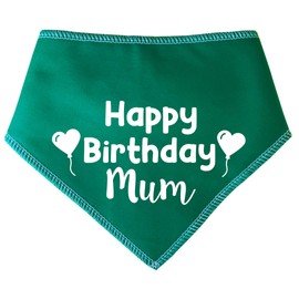 Spoilt Rotten Pets Green 'Happy Birthday Mum ' Dog Bandana Birthday Card From The Dog (Size 3 Medium Dogs Labrador & Staffies)