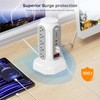 PD30W Power Strip Tower with Surge Protector,Retractable Extension Cord 6.5ft,15