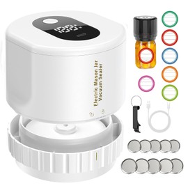 Mason Vacuum Sealer, Electric Mason Jar Vacuum Sealer Kit for Wide Mouth and Regular Mouth Mason Jars, Vacuum Sealer for Mason Jars with Canning Opener