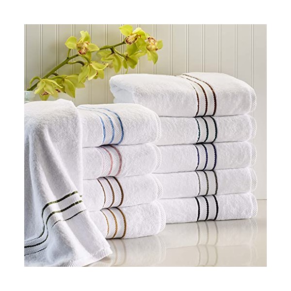 SUPERIOR Long-Staple Combed Cotton Towel Set, Face Towels 13” x
