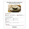 Pokini Porcelain Dinnerware Sets, 12 Piece Luxury China Plates and