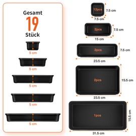 AXNSATRE Sorting Box Drawers Workshop Tool Organiser – 19 Pieces Drawers Organiser System, Tool Organiser Drawers, Workshop Organiser Box, Tool Sorting Box Drawers