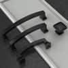 Amerdeco 10 Pack Matte Black 4Inch(102mm) Hole Centers Kitchen Cabinet