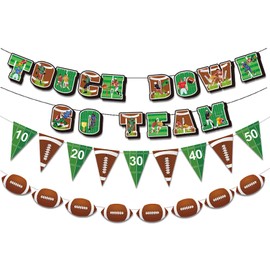 4 Pcs Football Party Decoration Banner Rugby Sports Party Decorative products for Football Birthday Game Day Party Decoration Football Hanging Decorations