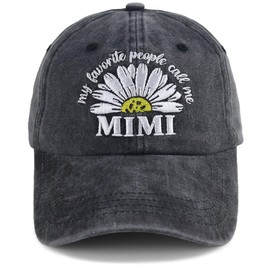 Mimi Hat for Women, Mimi Birthday Gifts for Grandma Mom Teacher Auntie, Great Mothers Christmas Day Gifts, Funny Nana Gigi Baseball Caps Black