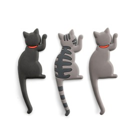 Cat Magnets Model #36245257 Cat Magnets Set of 3 for Fridge etc. in Grey, Black, Striped