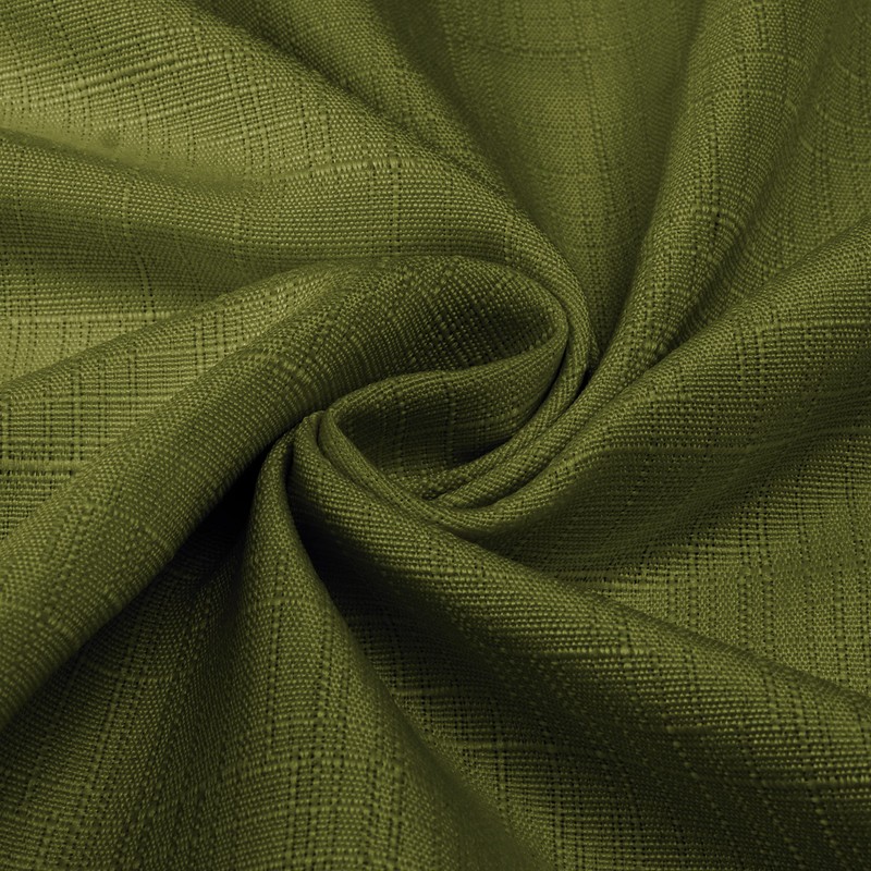 Diraysid 100% Blackout Curtains Olive Green Linen Curtains for Bedroom