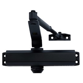 LYNN HARDWARE Medium Duty Commercial Door Closer - DC6003 Automatic Door Closer, Surface-Mounted Auto Door Closer, Size 3 Automatic Door Closer for Home & Light Commercial Property, Matte Black