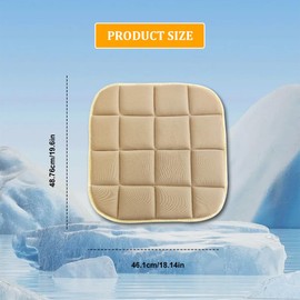 Tecledsn 2PCS Car Seat Cover, Car Front Seat Cushion, Breathable Anti-Slip Driver Seat Pad, Interior Accessories Cloth Automotive Seat Protector Mats Universal Fit Most Vehicles (Beige)