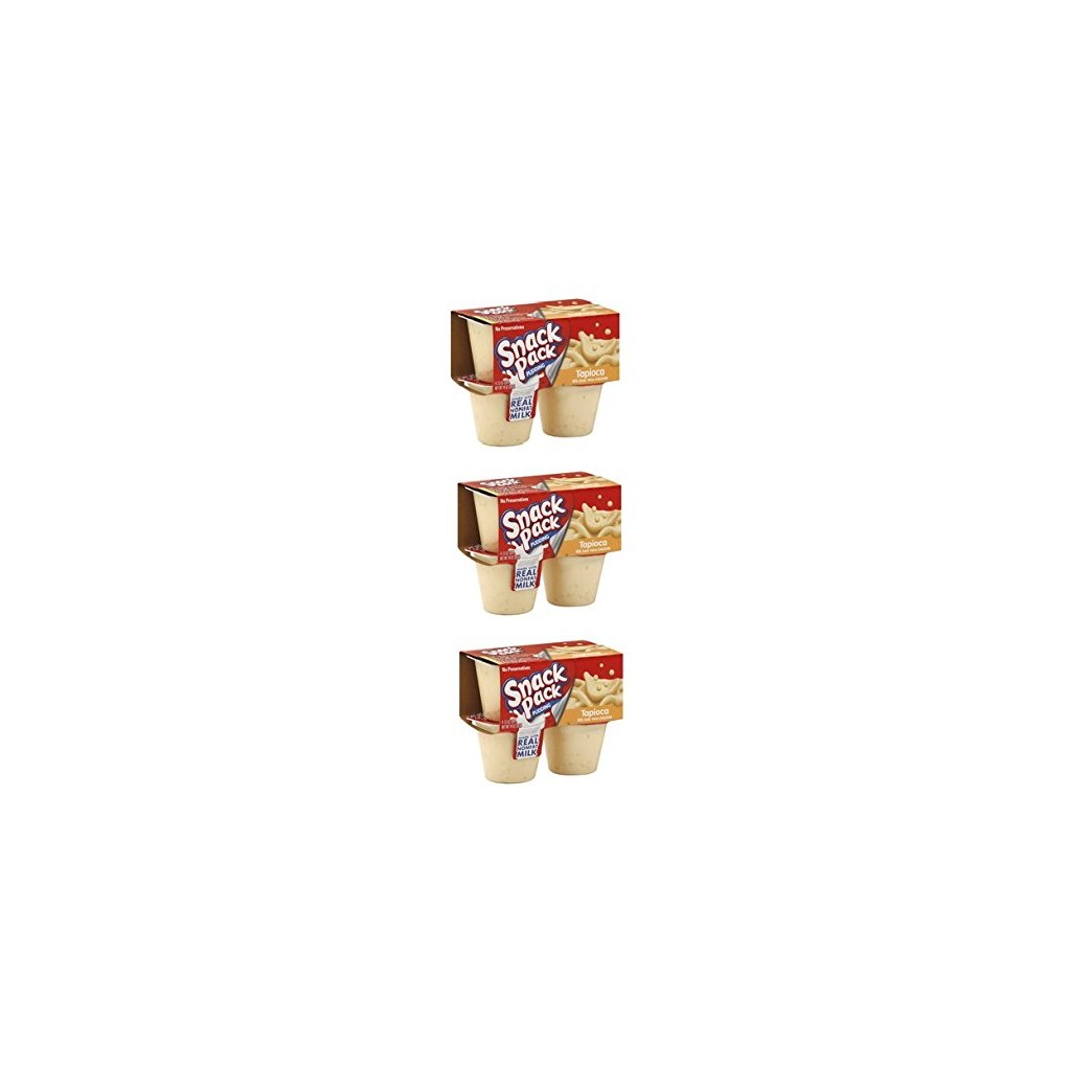 Snack Pack Tapioca Pudding, 4 Count (Pack of 3)