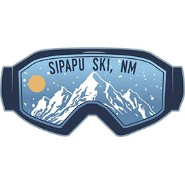 Sipapu Ski New Mexico Ski Adventures Souvenir Approximately 5 x 2.5-Inch Fridge Magnet Goggle Design
