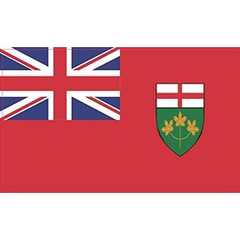 StickerTalk Ontario Canada Flag Vinyl Sticker, 5 inches by 3 inches