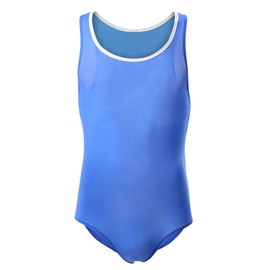 QiaTi - overol ultraligero de una pieza para hombre, con leotardo básico, ropa interior, Azul, X-Large