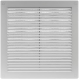 Ecopro Vent / 8'' x 8'' Inch Opening Measurement / White Square Vent External Grille with Protective Mesh - Lightweight Plastic Register / Cover Indoor Outdoor Soffit Vent - 10x10 Outer Measurement