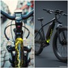 BIKE-label X400186VA Neon Yellow Flash Frame Sticker Set for Bicycle