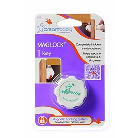 Dreambaby Mag Lock Replacement Spare Key (1 Pc) - Suitable for Dreambaby Magnetic Locks - for Cabinet & Drawers Magnetic Latches - White - F152