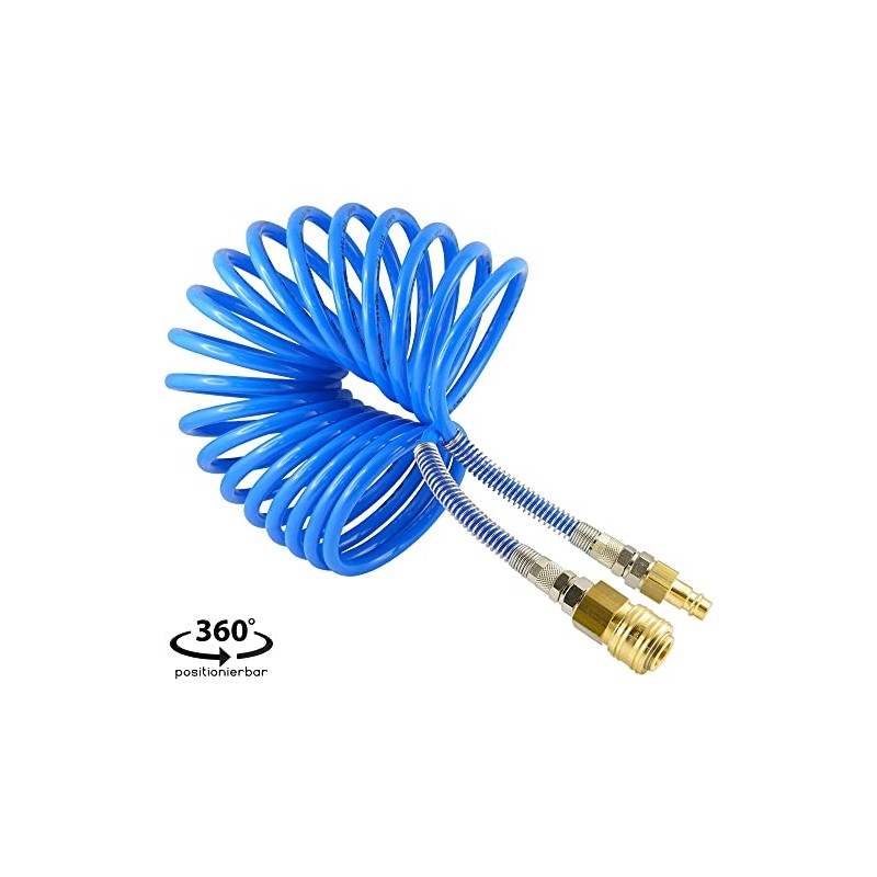 Fitting Parts Polyurethane Spiral Hose Rotatable 360° with Compressed Air