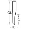 Trend CraftPro One Flute Straight Router Cutter Bit, 1/4 Inch