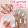 U-Shinein Solid Builder Nail Gel Set: 5-in-1 Silk White 3D